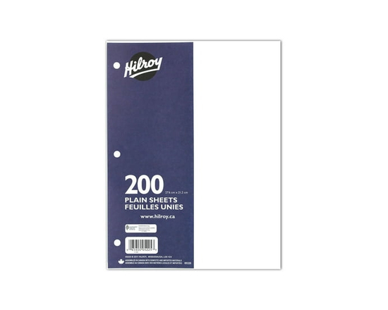 Hilroy®  Refill Paper Plain, 10-7/8 x 8-3/8, 400 Pages