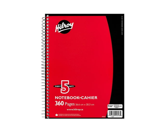 Hilroy® 5 Subject 360pg Notebook