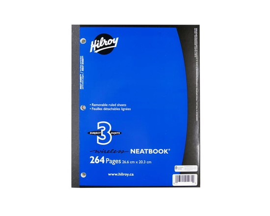 Cahier Neatbook Hilroy sans fil, 3 sujets