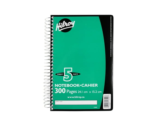 Cahier Hilroy 5 sujets 300 pages