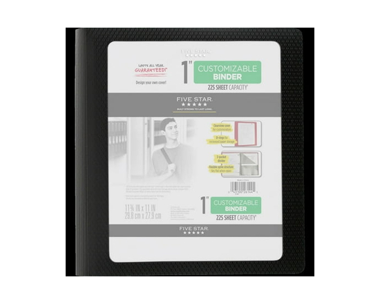 Five Star® 1” Customizable Binder