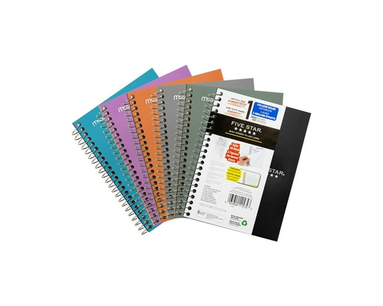 Five Star Poly 5X7 160 page Ntbk Asst