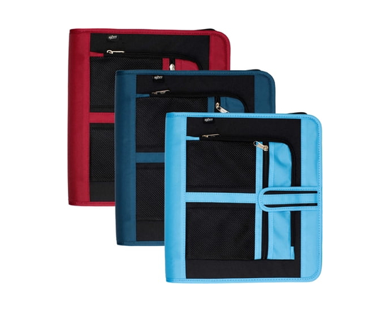 Hilroy 1.5" Mesh Front Zipper Binder
