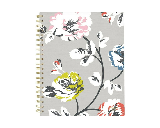 2026 Mead® Greyson Floral Large Weekly Clear Poly Cover Planner - 8-1/2" x 11"