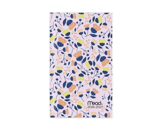 2026 Mead® Floral Leaves 2 Year Pocket Planner - Pocket Planner