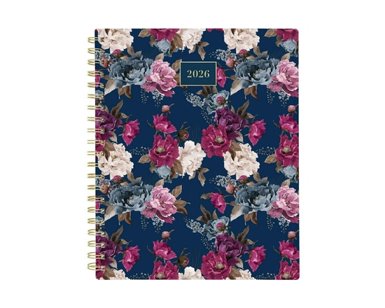 2026 Cambridge® Dark Floral Large Weekly Planner - 8-1/2" x 11"