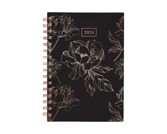 2026 Cambridge® Rose Gold Peony Small Weekly Planner - 5-1/2" x 8-1/2"
