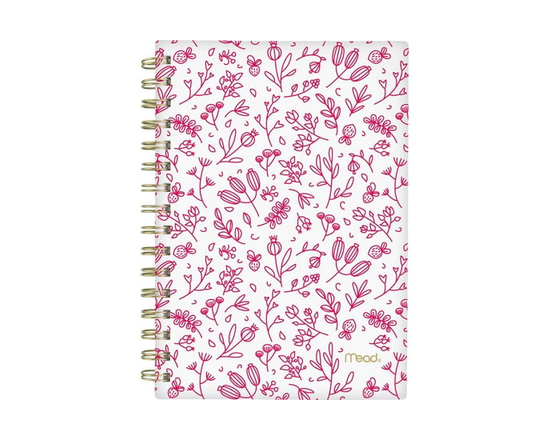 Petit agenda quotidien Mead® non daté à motif floral rose - 5-1/2po x 8 1/2po