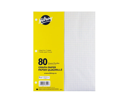 Hilroy® Refill Paper Graph, 80 Sheets