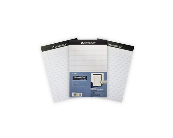 Cambridge® Perforated Pads, Small, white, 5 x 8, 100 Pages