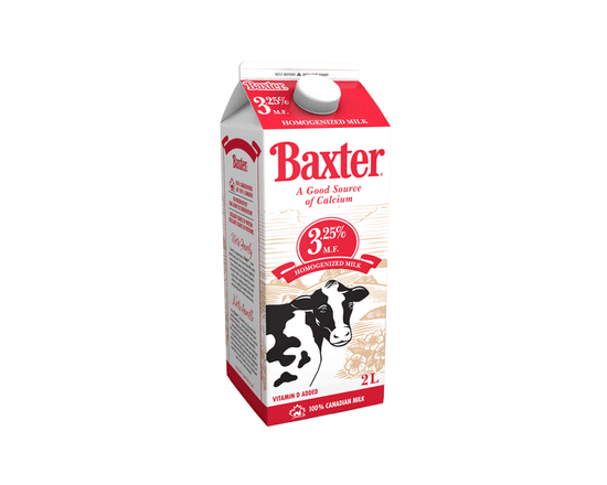 Baxter 3.25% Homogenized Milk - 2L
