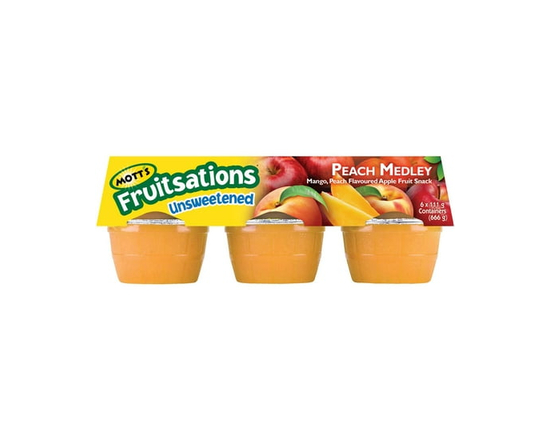 Compote de pommes mélange de pêches non sucrée Fruitsations de Mott's