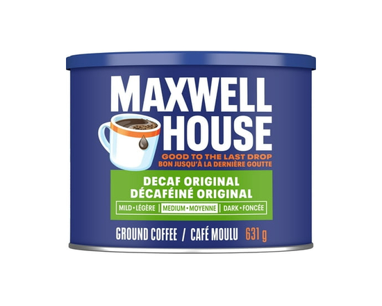 Maxwell House Decaffeinated Ground Coffee, 631 g Canister - 631 g