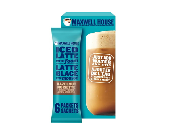 Maxwell House Hazelnut Iced Latte with Foam Drink Mix, 6 sachets - 165 g