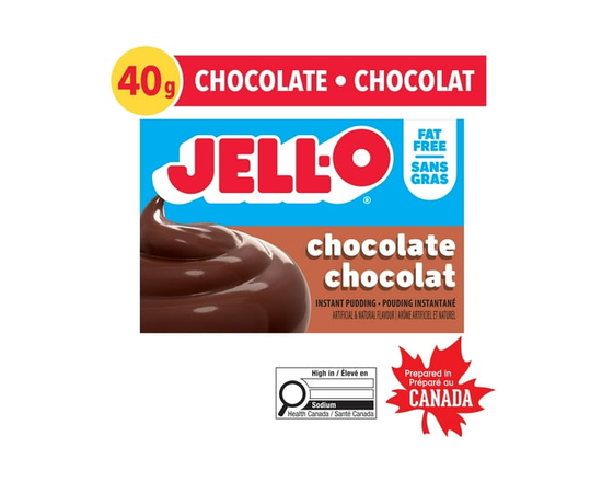 Jell-O Fat Free Chocolate Instant Pudding Mix, 40 g Box - 40 g