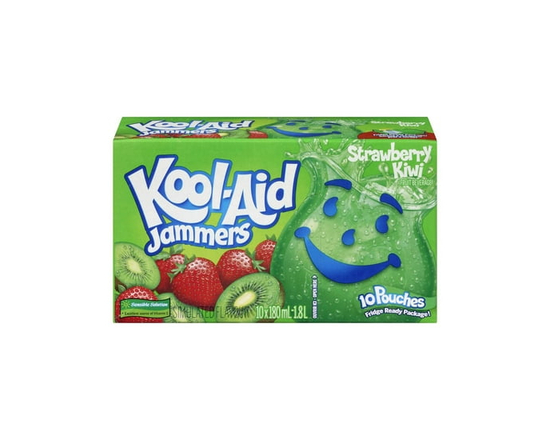 Kool-Aid Jammers, Strawberry Kiwi 10X180ML - 180 mL
