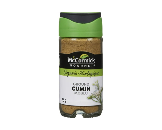 McCormick Gourmet, New Bottle, Premium Quality Natural Herbs & Spices, Organic Ground Cumin - 26g