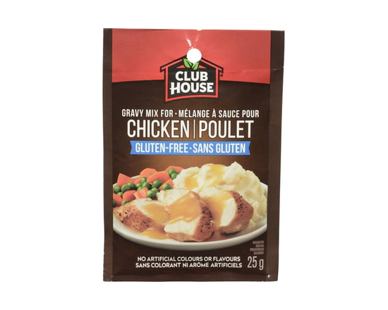 Club House, Dry Sauce/Seasoning/Marinade Mix, Chicken Gravy, Gluten-Free Pouch - 25 g
