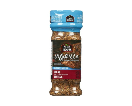 Club House La Grille Steak Seasoning, Salt-Free, 130 G - 130 g