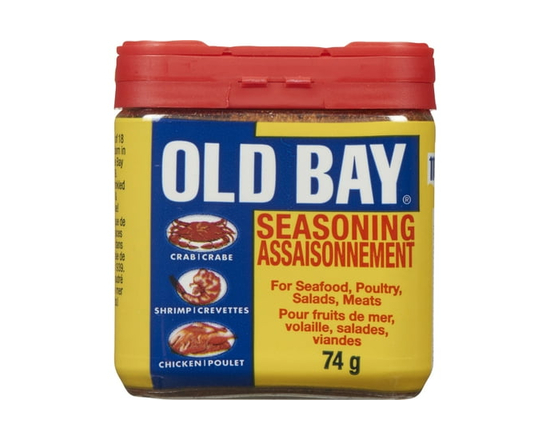 Old Bay Seasoning for Seafood Poultry Salads Meats, Original Blend, Plastic Can - 74 g