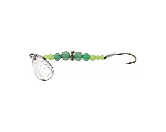 Gibbs G-0175S-4GB Wedding Band In-Line Spinner, Sz 4 Hook, Green Bead - 4 (Child)