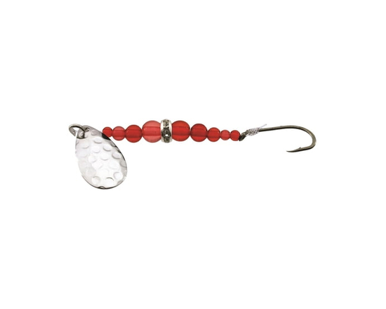 Gibbs G-0175S-8RRB Wedding Band In-Line Spinner, Sz 8 Hook, Ruby Red Bead - H-8