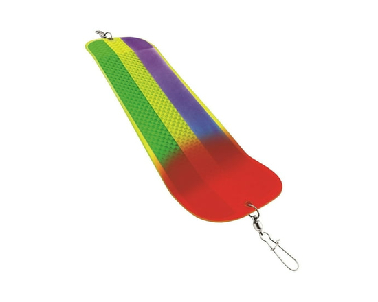 Gibbs G-0777-1UVGRMJRS Highliner Rotating Flasher, #1 (11" L x 3 5/8" W), UV Green Moon Jelly/Red Stripe (UV No Bananas)