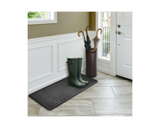 Plateau économiseur d'espace pour bottes rectangulaire Mainstays Metro Rattan, noir - 1 pi 8 x 2 pi 9
