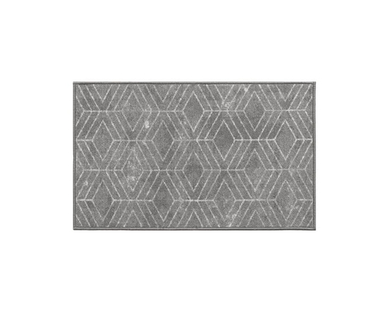 18-inch x 30-inch Malika Grey Printed Floor Mat - 18x30