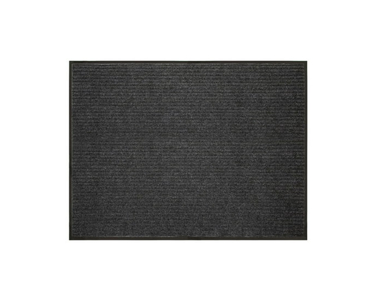 Paillasson de 3 pi x 4 pi Platinum Needlepunch Charcoal avec endos en vinyle - 3' x 4'