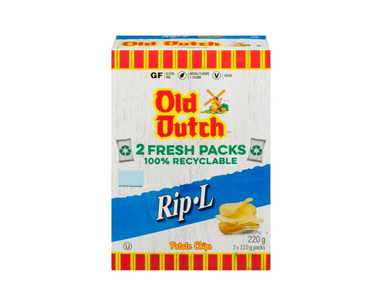 Old Dutch Rip-L Boxed Potato Chips - 220 g