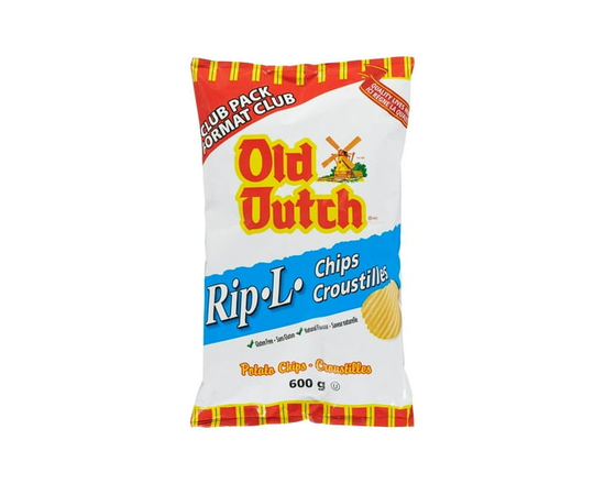 Old Dutch Club Pack Rip-L Potato Chips - 600 g