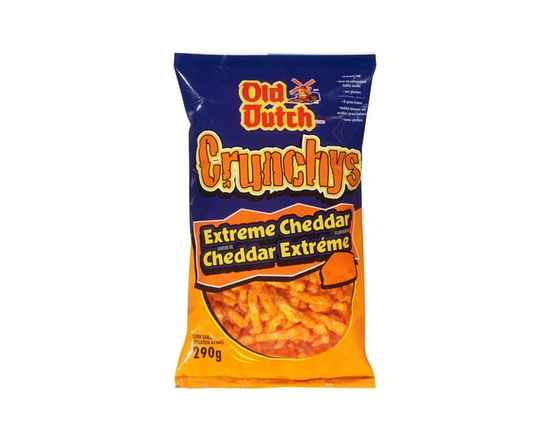 Old Dutch Crunchys Extreme Cheddar Corn Snacks
