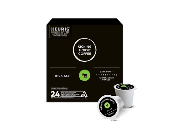 Kicking Horse Kick Ass, Dark Roast, K-Cup Coffee Pods - 24CT