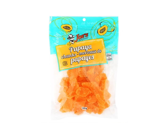 Joe's Tasty Travels Dried Papaya Chunks - 225 g