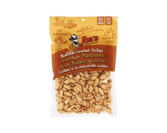 Joe's Tasty Travels Kettle Cooked Salted Jumbo Peanuts - 350 g