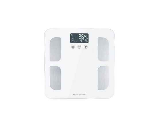 Accuweight Digital Body Composition Scale, Ultra-White, Model BS0315W