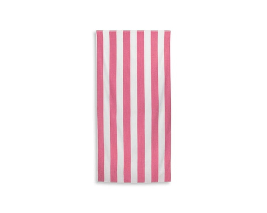 Mainstays Cabana Stripe Beach Towel - 28x64 (Pink)
