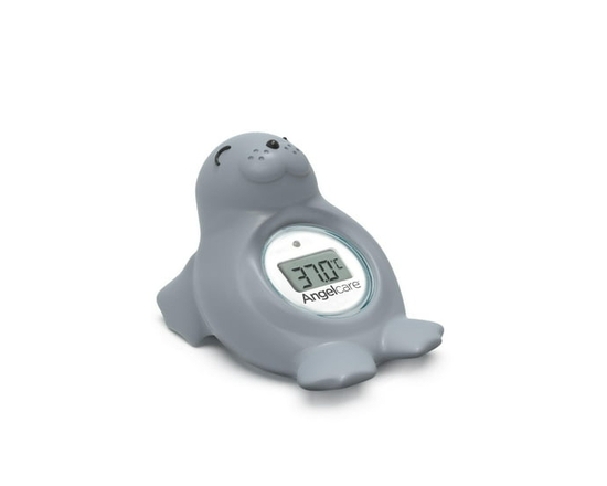 Angelcare® Baby Bath & Room Thermometer with Flashing Red Hot Alert, Cold Display, Auto-off, Shake Activation, Battery Included