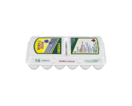 Born 3 Omega-3 Large White 18 Eggs