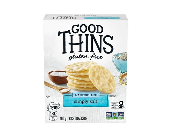 Good Thins, Simply Salt, Gluten Free, Rice Crackers - 100 g