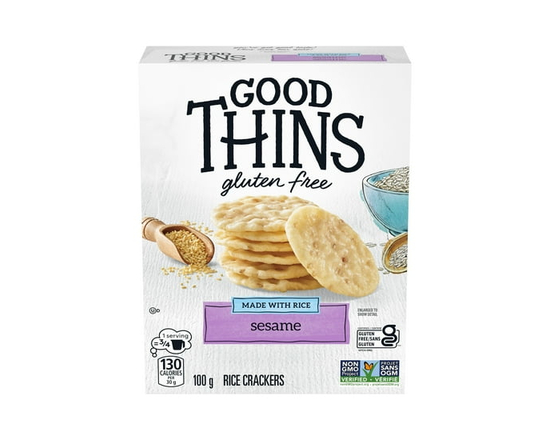 Good Thins, Sesame, Gluten Free Rice Crackers - 100 g