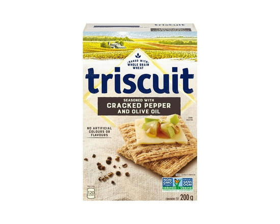 Triscuit Cracked Pepper & Olive Oil Snacking Crackers - 200 g