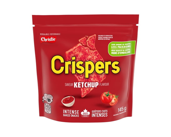 Crispers, Ketchup Flavour, Salty Snacks, Is It a Chip or a Cracker - 145 g