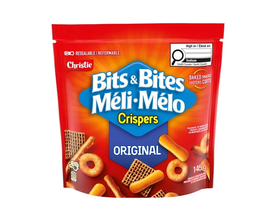 Crispers Bits & Bites Original Flavour Snack and Cracker Mix - 145 g