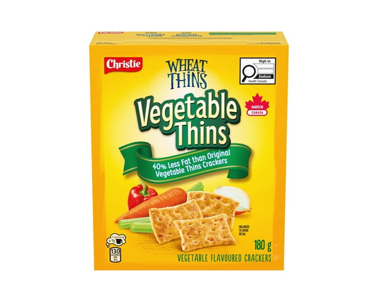 Craquelins MINCES AUX LÉGUMES avec 40 % moins de gras - 180 g