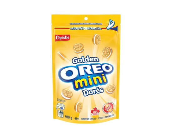 OREO, Mini Golden Cookies, Made in a Peanut-Free Facility, School Snacks - 200g