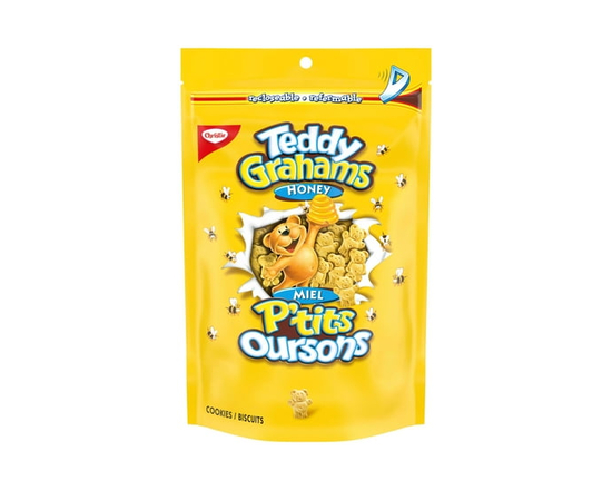 Christie, Teddy Graham Cookies, made in a peanut-free factory, school Snacks, Individually Wrapped - 200 g