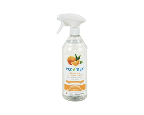 Eco Max Disinfecting All Purpose Cleaner, Natural Cleaner, Orange Scent, 800ml - 800 mL