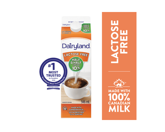 Dairyland 10% Lactose Free Half & Half Cream - 946 mL